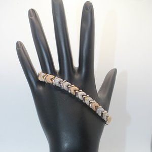 Magnetic Bracelet Silver and Rose Gold